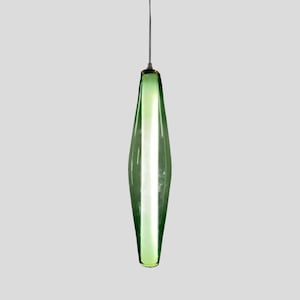 Hand-Blown Green Glass Pendant Light - Luna Linear System