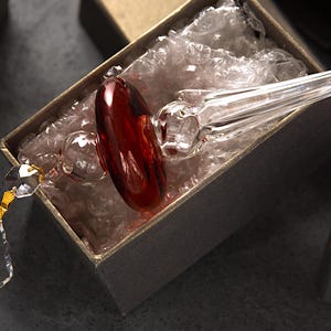 Handmade Blown Glass Christmas Ornament: Elegant Holiday Decor