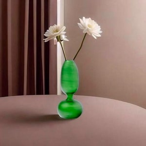 Handblown Glass Vase - Elegant Home Décor in Multiple Colors and Sizes, Handcrafted Glass Vase, Unique Handmade Home Decoration
