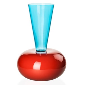 Elegant Home Décor Glass Vase Handmade -Handcrafted Glass Vase, Unique Handblown Home Decoration in Multiple Colors and Sizes