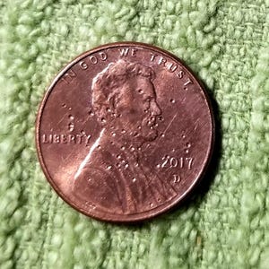 US One-Cent-Coin 2017-D Denver (Error Multiple perforations).