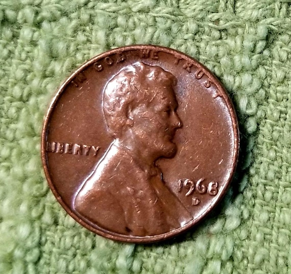 1968年 アメリカ合衆国 1セント硬貨 Dミント 1968年 アメリカ 1セント