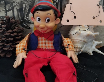 Marionnette vintage Gund Pinocchio Walt Disney.