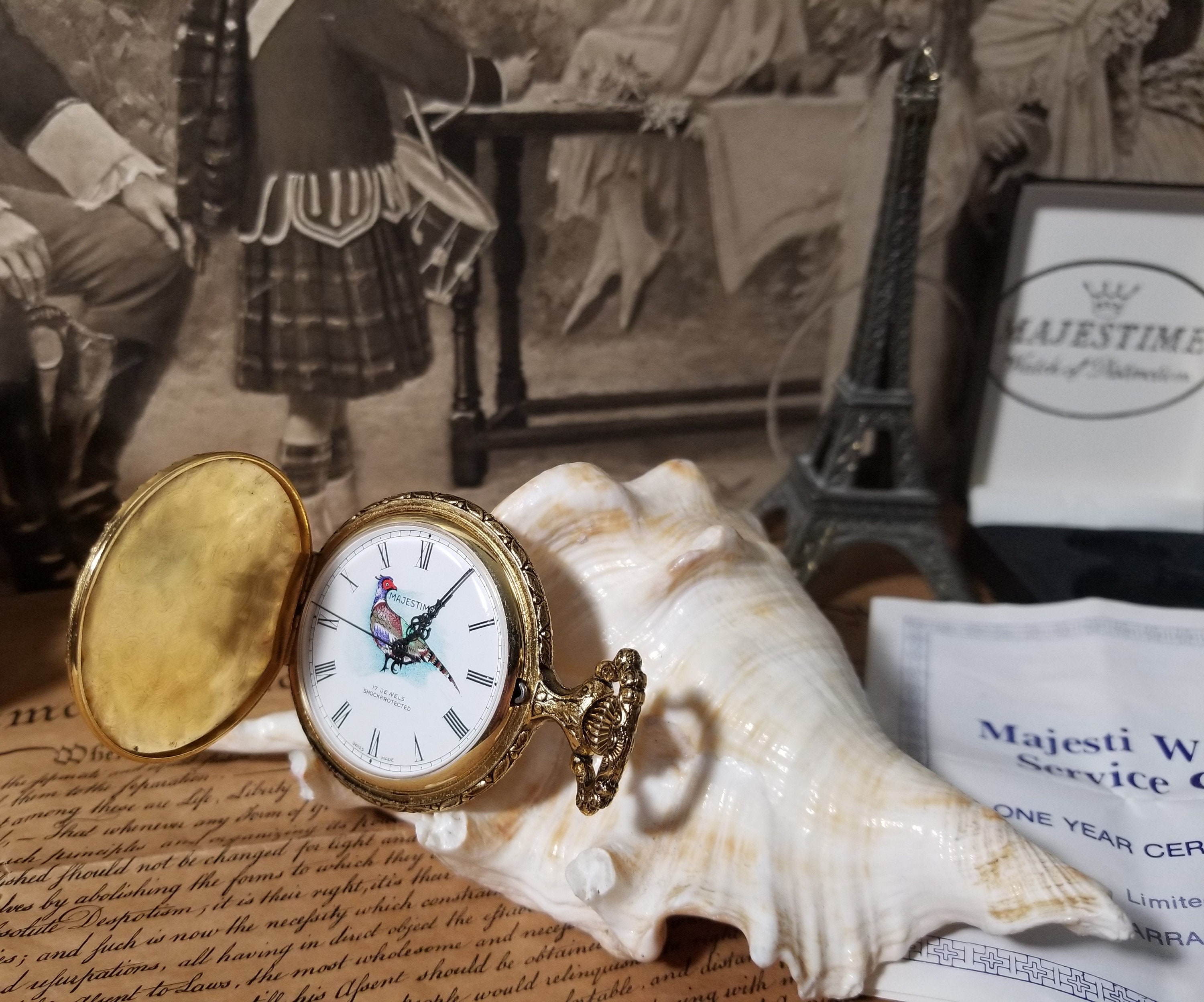 Majestime Pocket Watch 17 Jewel Swiss Made. Etsy