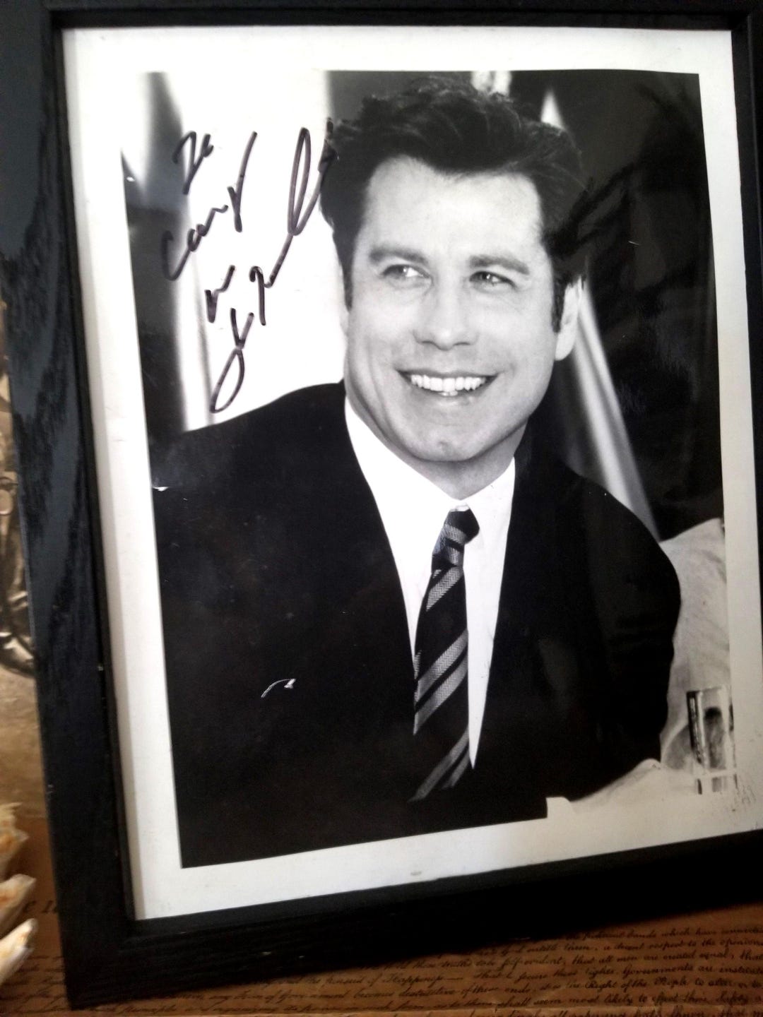 JOHN TRAVOLTA signed autographed photo peace COA Hologram main image 0