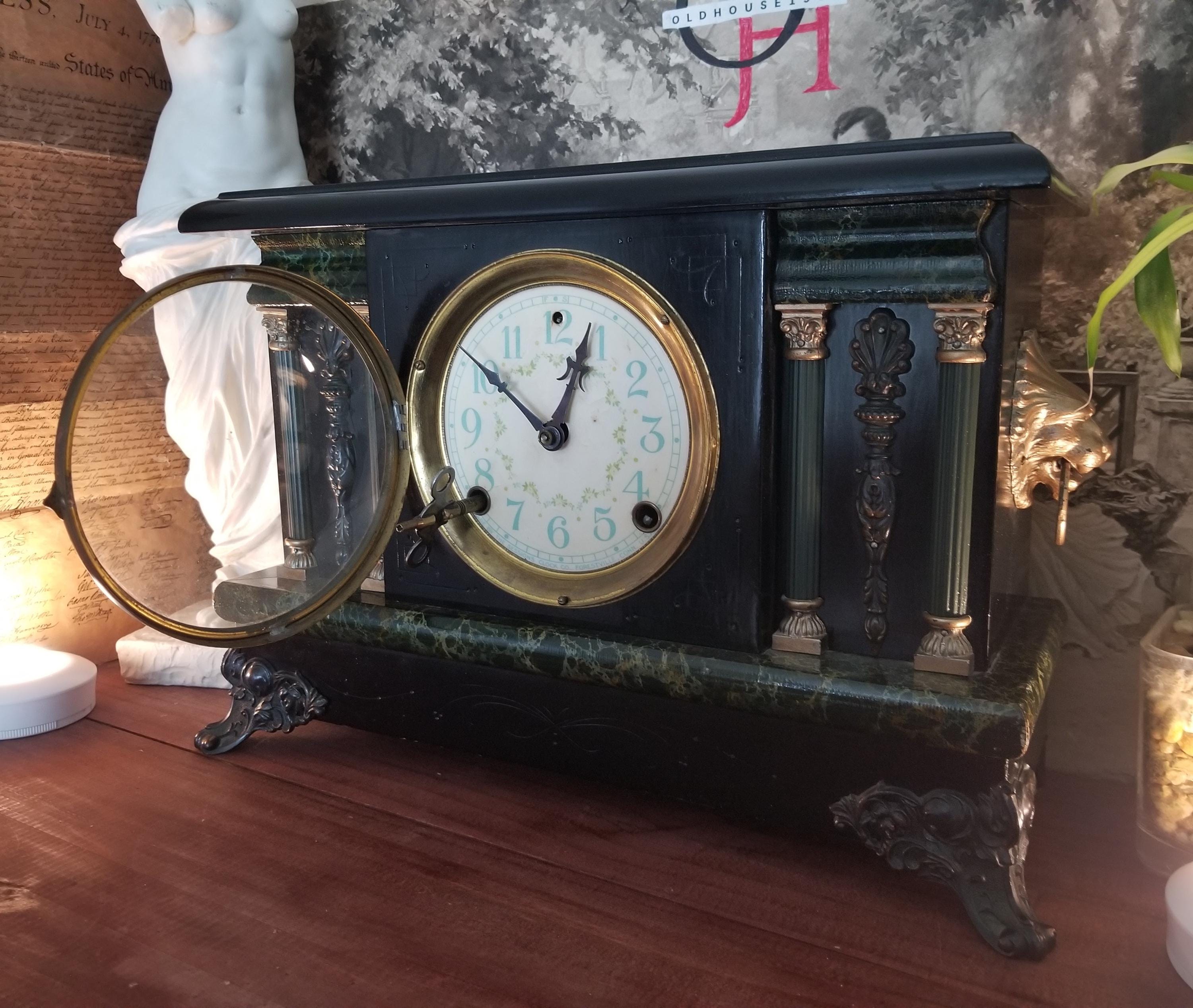 Sessions Clock Co Antique Mantle Clock With Key. working Etsy