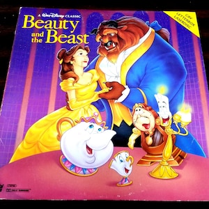 Walt Disney Beauty And The Beast Laserdisc Letterbox 2 Disc Set Dolby Sound VG+