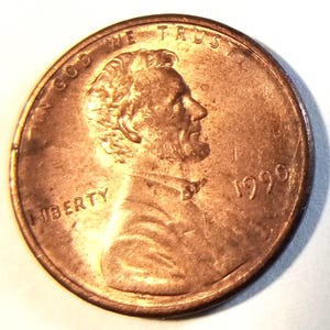 1990 Cent Fehler beim Buchstaben L für Liberty.