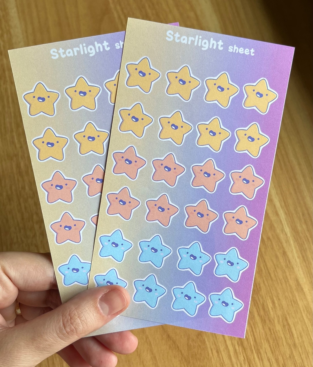 Stars Cute Sticker Sheet Journal Kawaii Tracker Colourful Stars Bullet ...