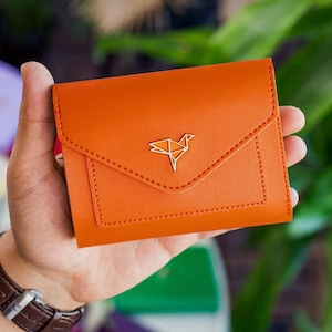 Porta carte in pelle chic in mini portafoglio per donna