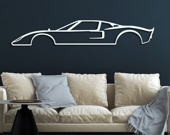 1969 GT40 Sports Car Silhouet Metal Wall Art / Classic Race Car