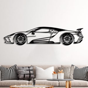 GT Modern Cars Gift / GT Cars Metal Wall Decor gift / Sport Racing Garage Wall Art , Christmas Day Gift / Car Lovers gift