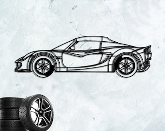 Decoración de pared metálica con motivos automovilísticos / Decoración para garaje de carreras deportivas