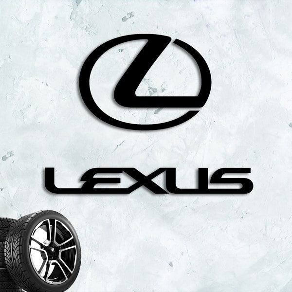 Lexus Cars Logo Metal Wall Decor, Lexus Black Metal Wall Sign, Gift for New Car, Large Metal Wall Decor, Car Brand Logo, Lexus lovers gifts