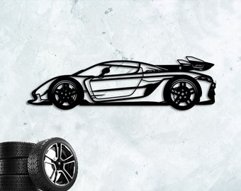 Jesco Metal Wall Decor , Custom Car Metal Wall Art , Super Sport Cars Racing Garage Wall Art , Car Gift for Father&#39;s Day, Cars Sign