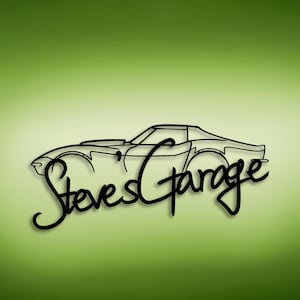 C3 Custom Cars Gift / Personalized Car Sign Featuring Sports Car Design / Custom Garage Metal Wall Art / Christmas Day Gift