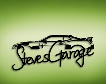 Custom Car Metal Sign: Personalized Garage Decor, Man Cave Gift