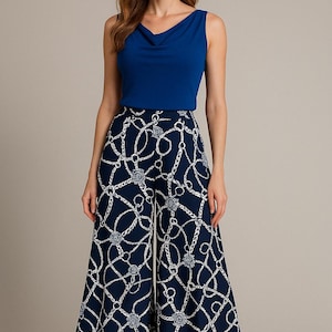 Elegant jersey tango pants with high waist. Atango, tango pants, pants for dance.