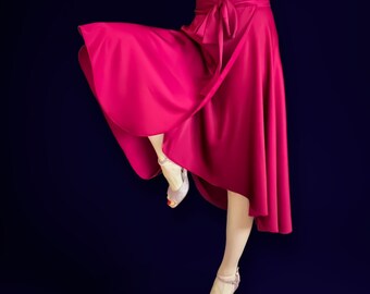 Silk dance tango skirt