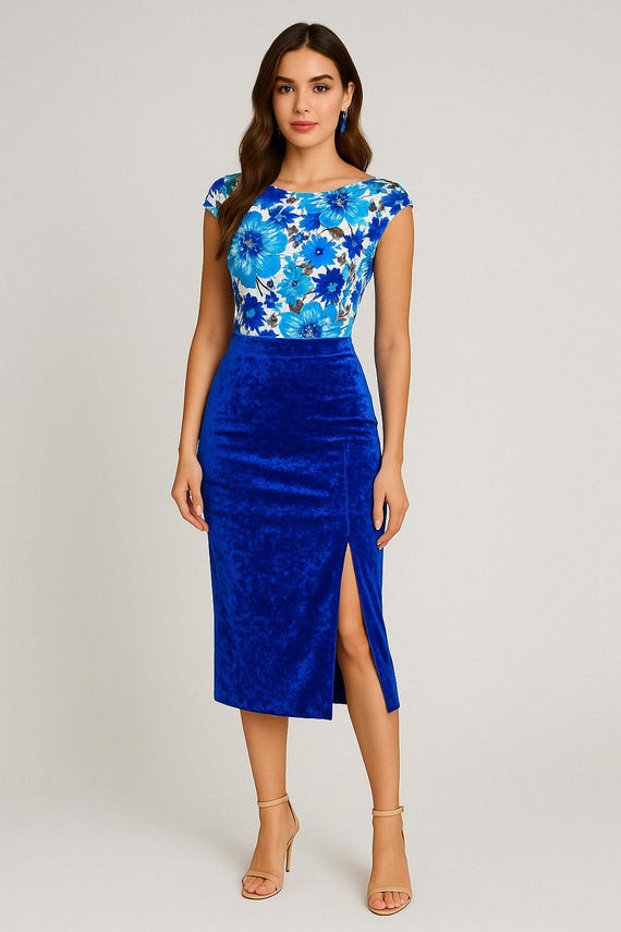 Gonna da tango, gonna di velluto, gonna elegante, gonna a tubino