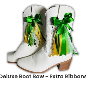 Boot Bows for Cowgirl Boots | Deluxe or Classic Ribbon Boot Bows | Game Day Western Accessory