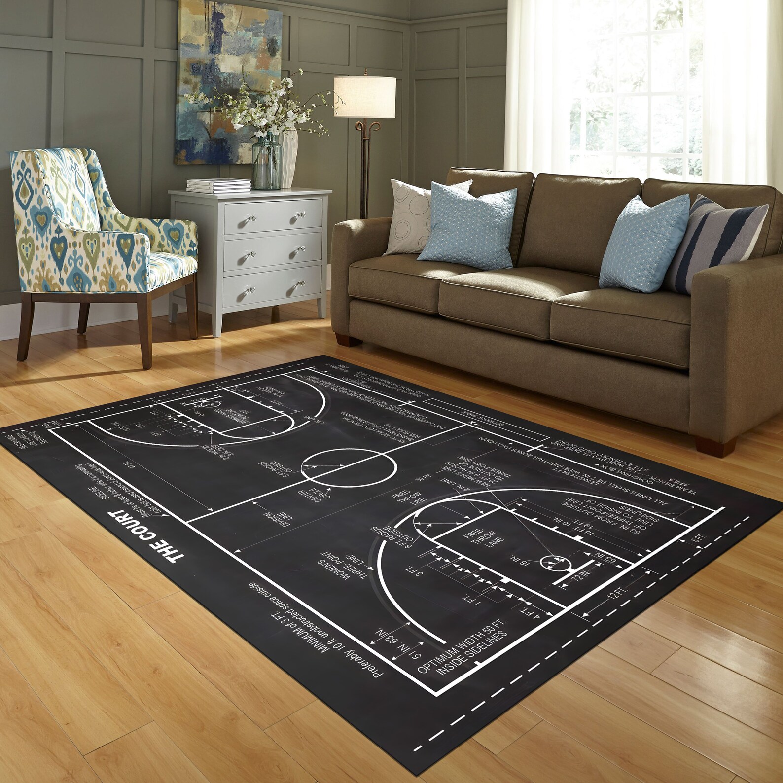 Basketball Court Rug,basketball Team Rug,sports Rug,air Area Rug, Sport