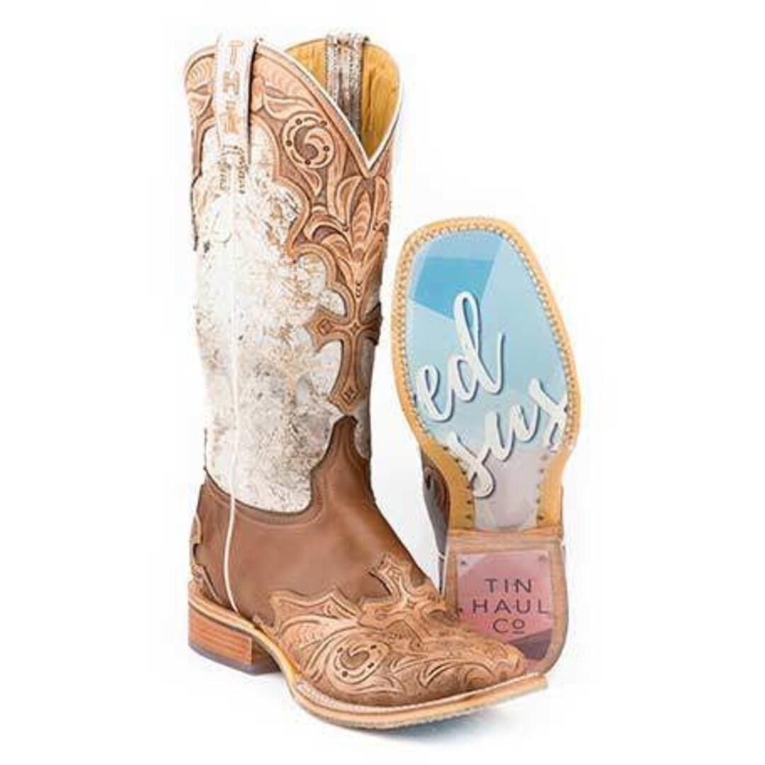 Women's Tin Haul Made in Heaven Boots Handcrafted Tan Etsy