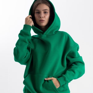 Sudadera básica con capucha para hombre y mujer, unisex, con forro polar,  con bolsillo y cremallera