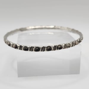Sterling Silver Brutalist Bangle