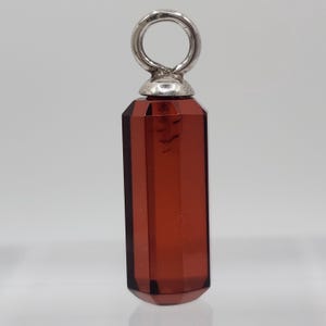 Mid-Century Sterling Silver Amber Pendant
