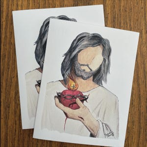 Sacred Heart of Jesus Printable Notecards