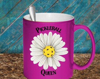 Pickleball Queen Coffee Mug, Pickle Ball Coffee Mug, Gift for Pickleball Lover, Pickleball Player, Gifts for Women, Pickleball Mug for Women