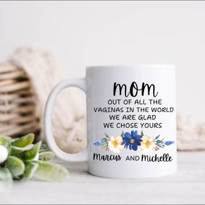 Personalized Twin Mom Mug, Custom Gift Mug for Mother of Twins, Gift for Wife, Funny Gift for Mothers Day, Birthday,  Gift For New Mom