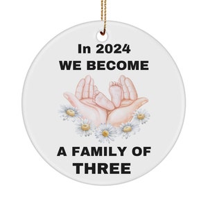 Neues Baby Ornament 2024, erwartet Baby, Geschenke für werdende Eltern, schwangere Mutter, neue Mutter, Vater, Babymitteilung, Geschenke für Geschlecht offenbaren