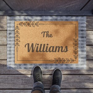 Personalized Welcome Front Doormat - Custom Outdoor Rug, Personalized Entry Mat, Unique Housewarming Gift, Front Porch Decor, Welcome Home