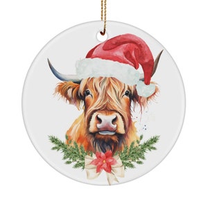 Highland Cow kerstornament, Highland Cow cadeaus voor vrouwen, kerstcadeau ornament voor vriend, cadeau voor Highland Cow Lover, Highland Cow