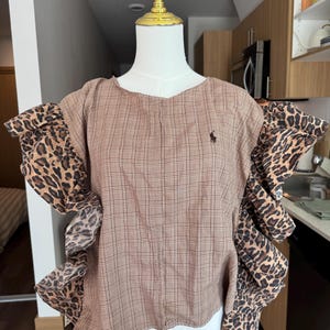 Upcycled Ralph Lauren ruffle blouse