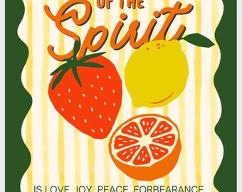 Fruits of the Spirit, Galatians 5:22-23, digital download PDF