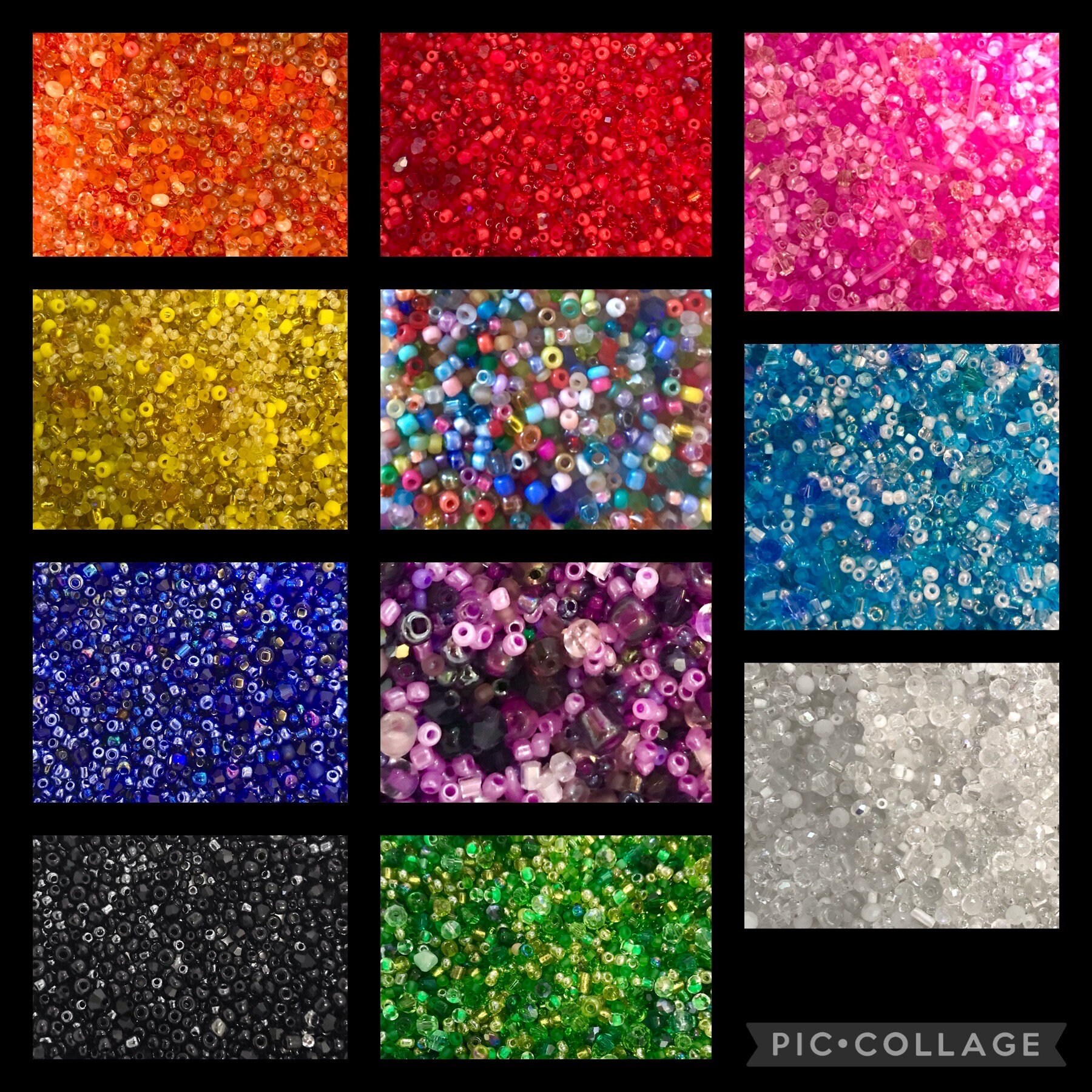 Small~Glass Bead Mix - 10g - Seed Beads