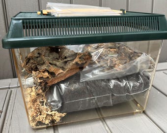 Isopod Starter Kit | Complete Bioactive Setup | Terrarium Supplies for Isopods | Beginner Isopod Enclosure Kit