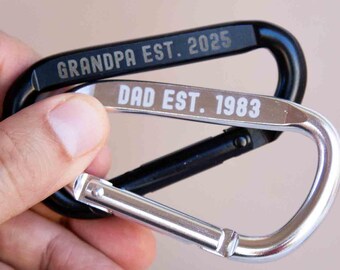 Custom Engraved Carabiner Keychain For Grandfather Personalized Keychain For Dad  Keychain For Grandpa Gift Personalized Camping Accessory