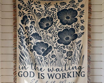Custom Christian Prayer Blanket Throw Faith-Inspired Home Decor Throw Word of God Inspirational Tapestry Blanket for Women Blanket for Her