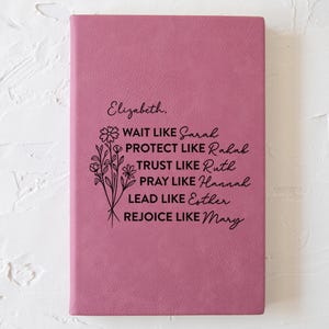 Personalized Bible Verse Journal Engraved Christian Prayer Notebook Inspirational Writing Journal Faith Gift for Women Men Sermons