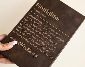 Firefighter Gift Personalized Journal Custom Notebook Firefighter Appreciation Gift Fire Academy Grad Gift for Fire Captain Gift for Fireman