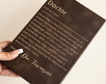 Doctor Gift Personalized Journal Custom Engraved Notebook Doctor Appreciation Gift Thank You Gift for Medical Doctor Appreciation Gift