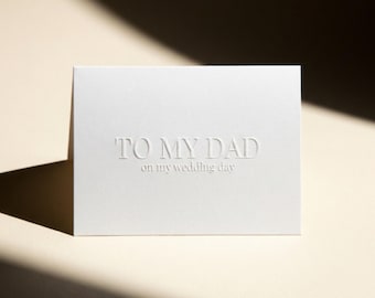 To My Dad on My Wedding Day Card Father of the Bride Card Wedding Day Gift for Dad from Bride Card for Dad Wedding Morning Gift Wedding Day