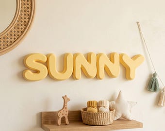 Kids Name Sign Bubble Letters Personalized Bedroom Wall Decor Custom Name Wall Sign Children Room Decor Toddler Bedroom Sign Boy Girl Gift