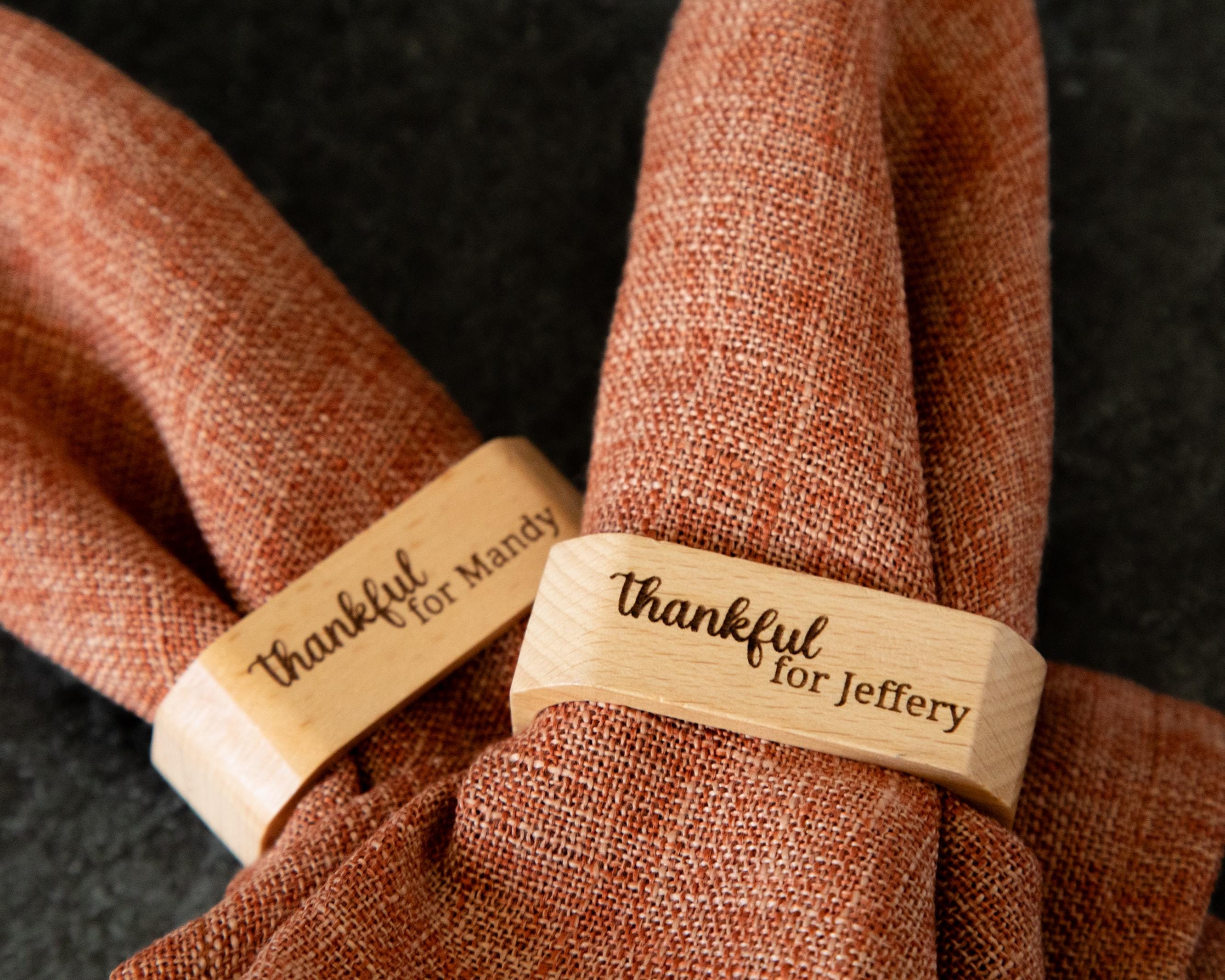 Personalized Holiday Napkin Ring Holder