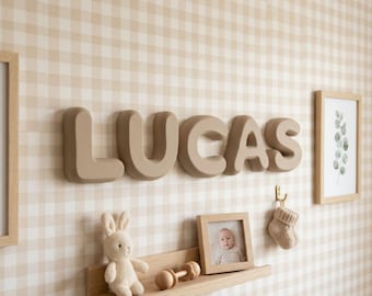 Children Bedroom Name Sign Bubble Letters Personalized Kids Wall Decor Custom Toddler Room Sign Boy Girl Name Wall Sign Kids Bedroom Decor