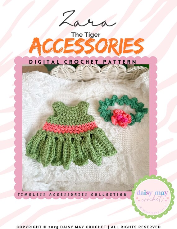 Crochet Tiger Accessories Pattern: No Sew Amigurumi (PDF Pattern) - Etsy
